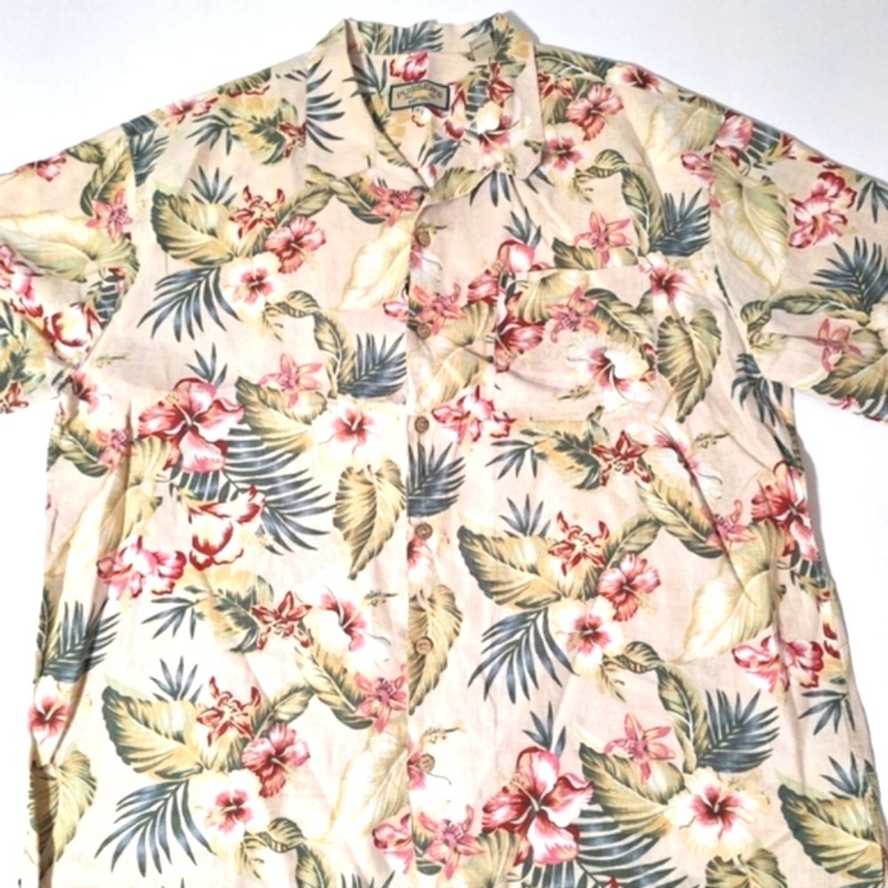 Men's Pusser's Island Style Khaki Linen Tropical Button-Down Shirt